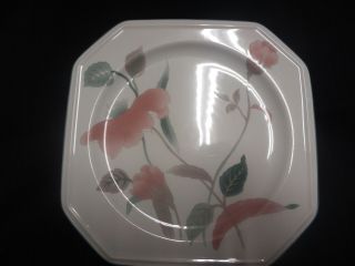 Mikasa Continental Silk Flowers Set Of 3 Salad Luncheon 8 3/8 " Plates F 3003