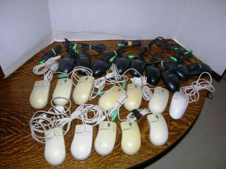 26 Vintage Wired Ball Mechanical Computer Mice Mainly Ps2