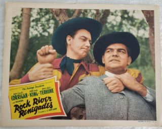 Vintage Lobby Card Rock River Renegades 1942 Corrigan King The Range Busters