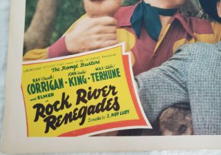 VINTAGE LOBBY CARD Rock River Renegades 1942 Corrigan King The Range Busters 3