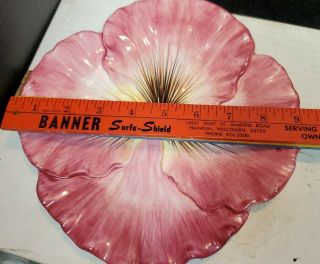 Fitz & Floyd HALCYON PURPLE PANSY SALAD SNACK PLATE Figural Flower 9 3/8 (HS) 3