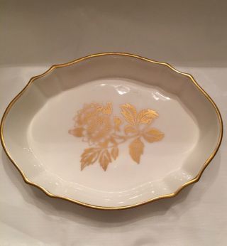 Wedgwood China Tonquin Gold Pattern Silver Or Trinket Or Dresser Tray 4 - 3/8 "