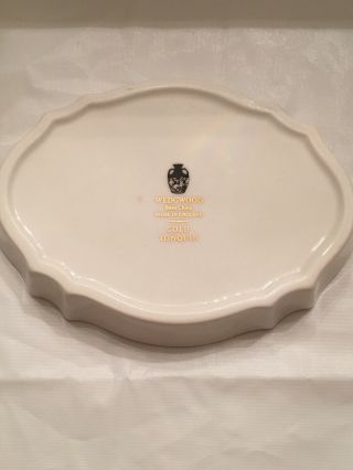 WEDGWOOD china TONQUIN GOLD pattern SILVER or TRINKET or DRESSER TRAY 4 - 3/8 