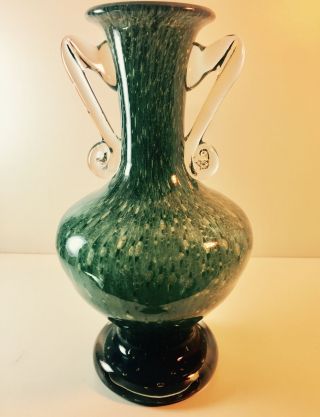 Italian Murano Art Glass Fratelli Toso Bollicine Bollicini Urn Vessel Vase 9.  5 "
