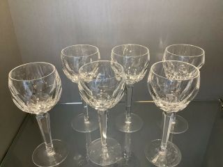 Waterford Crystal Wine / Hock Glasses - Sheila Design - Set Of 6