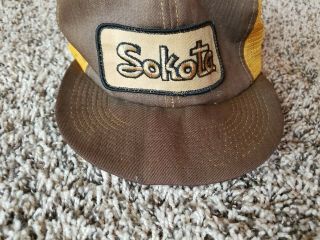 Vtg Sokota Patch Snapback Trucker Hat Mesh Cap Two - Tone USA K - Brand BROKEN BILL 3