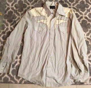 Champion 2 Western Shirt Pearl Snap Vintage 70s Mens Xl Long Short Sleeve Flower