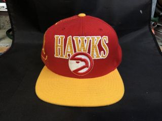Mitchell & Ness Atlanta Hawks 2 Tone Vintage Logo Hwc Snapback Hat Cap Nba