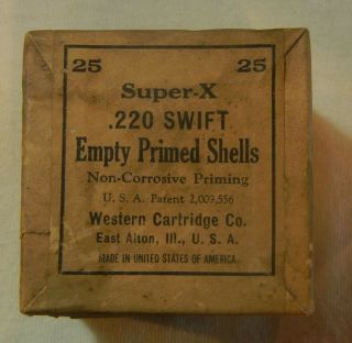 Western Cartridge Co.  - X.  220 Swift Primed Shell Box