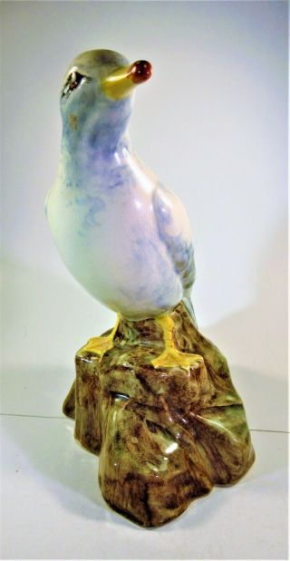 Vintage E Radford Pottery Hand Painted Ceramic Sea Bird On Rock England