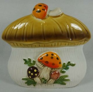 Vintage 1983 Sears Roebuck Merry Mushroom Napkin Holder Ceramic Great Shape