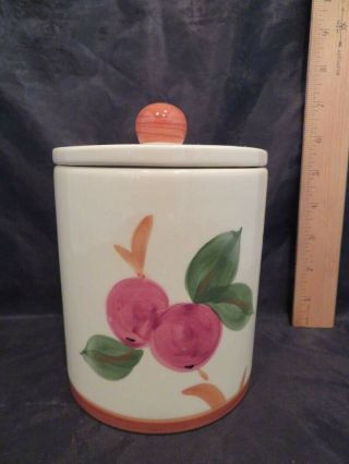 Franciscan Apple Pattern Canister Portugal 6 3/4 " Tall X 4 3/4 " Wide