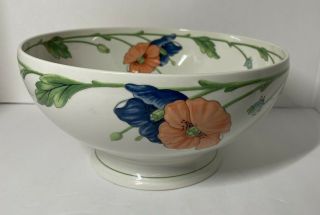 Villeroy & Boch Amapola 9 " Round Vegetable Footed Serving Bowl W.  Germany