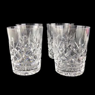 Waterford Crystal Lismore 4 " Double Old Fashioned Whiskey Rocks Glass Set Of 4