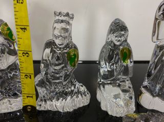 RARE 6pc WATERFORD Cut Crystal Glass Nativity Holy Family & Wise Men Figurines 2