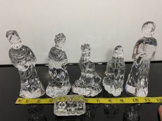 RARE 6pc WATERFORD Cut Crystal Glass Nativity Holy Family & Wise Men Figurines 3