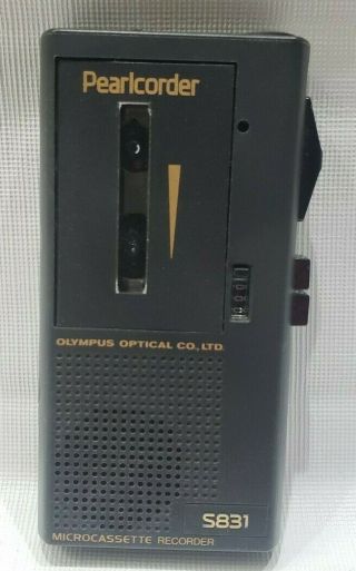 Vintage Olympus Pearlcorder S831 With Zip Case For Parts/ Not As - Is