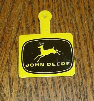 Vintage 4 Legged John Deere Metal Pocket Pin - Tabbed Pin