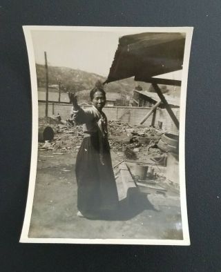 Vintage Post Ww2 Japanese Woman Photo Taken By U.  S.  Military Soldier