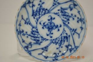 Antique Dresden Germany Flow Blue Onion Porcelain Plate Saucer 2