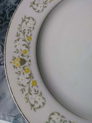 6 Vintage Sterling Fine China,  Japan,  Florentine Pattern 10 inch Dinner Plates 3
