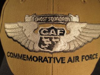 Vintage " Ghost Squadron Commemorative Air Force " Caf Baseball Cap Hat
