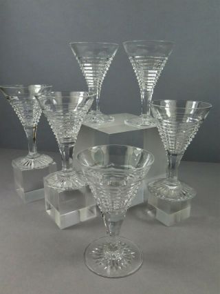 Set Six Art Deco Early Edinburgh Crystal Liqueur Glasses E&l Mark 1927 - 1939