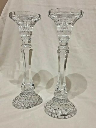 Mikasa Rochester Lead Crystal 11.  8 " Tall Candlesticks Candle Holders - Pair