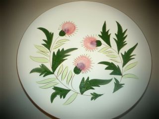 Vintage Stangl Pottery Thistle 10” Dinner Plate Trenton Nj Made In Usa