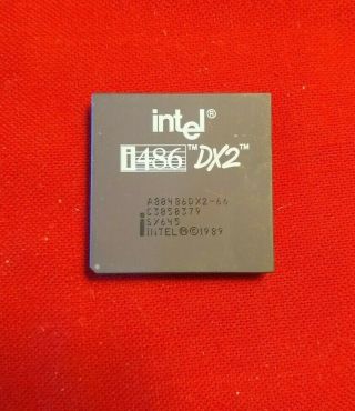Intel 486dx2 - 66 A80486dx2 - 66 Sx645 Socket 3 486dx2 66 Mhz ✅rare Collectible Gold