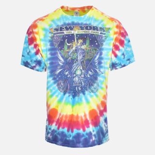Vintage York Empire State Tie Dye Double Sided Statue Liberty Tee Shirt - Xl
