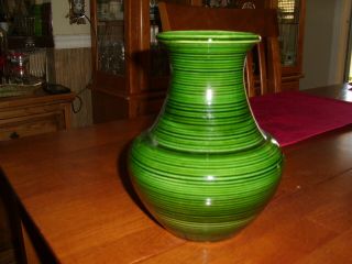 Vintage Mccoy Pottery Green Artisan 7 3/4 " Vase 5012