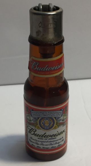 Vintage Budweiser Beer Bottle Lighter Brown Lite