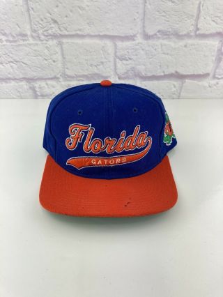 Vintage 1990’s Ncaa Florida Gators 90s Starter Script Cap Blue Snapback Hat Vtg