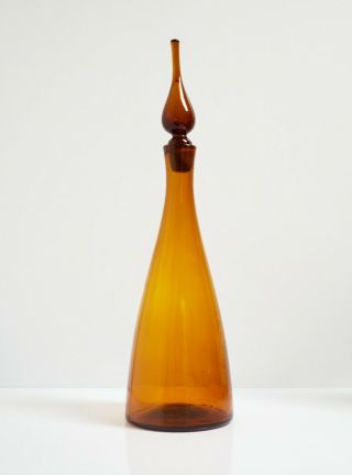 Blenko Art Glass 16.  5” Decanter Amber Gold Yellow Winslow Anderson 920