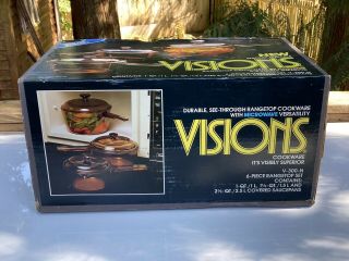Corning Visions 6 Piece Set V - 300 - N - 1986 Saucepans