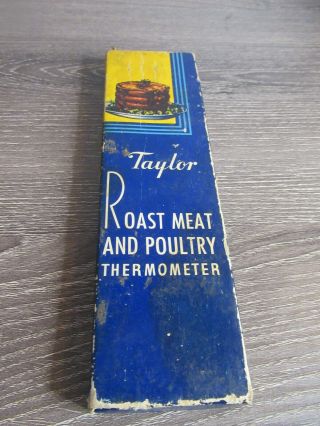 Vintage Taylor Enamel Roast Meat & Poultry Thermometer No 5936
