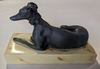Mottahedeh Italy Resting Greyhound On Base Figurine
