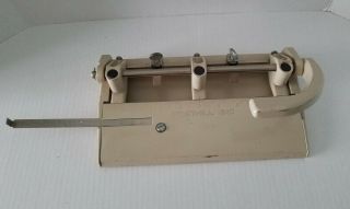 Vintage Heavy Duty 3 Hole Paper Punch Foothill 310 Workshop For The Handicapped