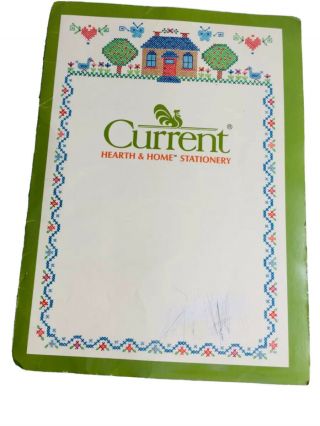 Vintage 1988 Current Hearth & Home Cross Stitch Stationery Set