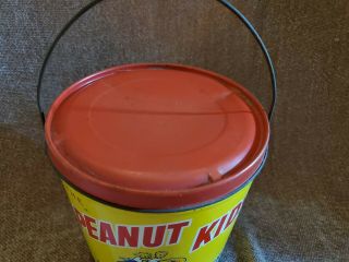Vintage Peanut Butter Pail - Peanut Kids Tin - 5 Pound - Suffolk VA 2