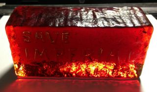 Imperial Red Glass Brick - - Save Imperial 1984 - -