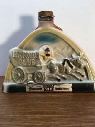 Vintage Jim Beam Whiskey Decanter Bottle Harold 