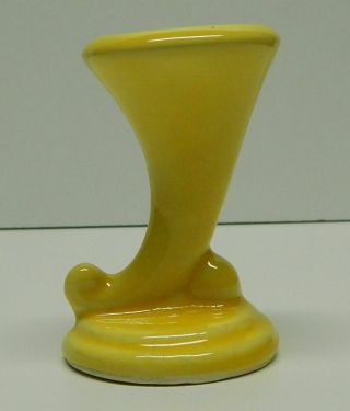 Vintage Shawnee Pottery Miniature Yellow Cornucopia