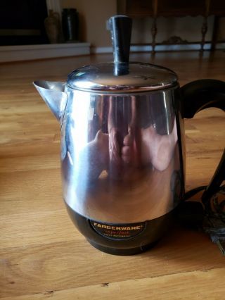 Vintage Farberware 4 Cup Electric Percolator Coffee Pot Fast Complete
