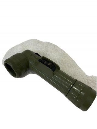 Vintage Military Tl - 122 - D Right Angle Flashlight – Army Green