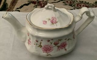 Arthur Wood & Son Rose Teapot Staffordshire England 6263