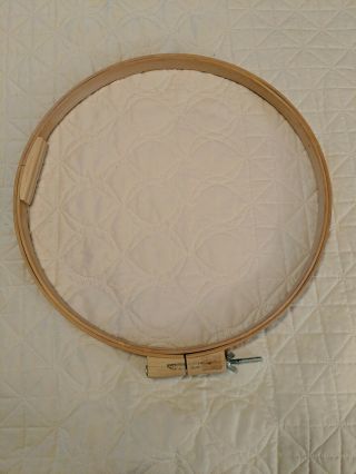 Vtg American Heritage 418 Wood 18 " Embroidery Hoop,  Needlepoint Quilting Cross