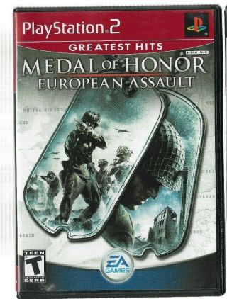 Vintage Video Game Playstation 2 - Ps2 - Medal Of Honor European Assault
