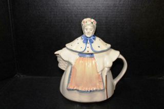 Vintage Shawnee Pottery Granny Ann Tea Pot Mark On Her Face